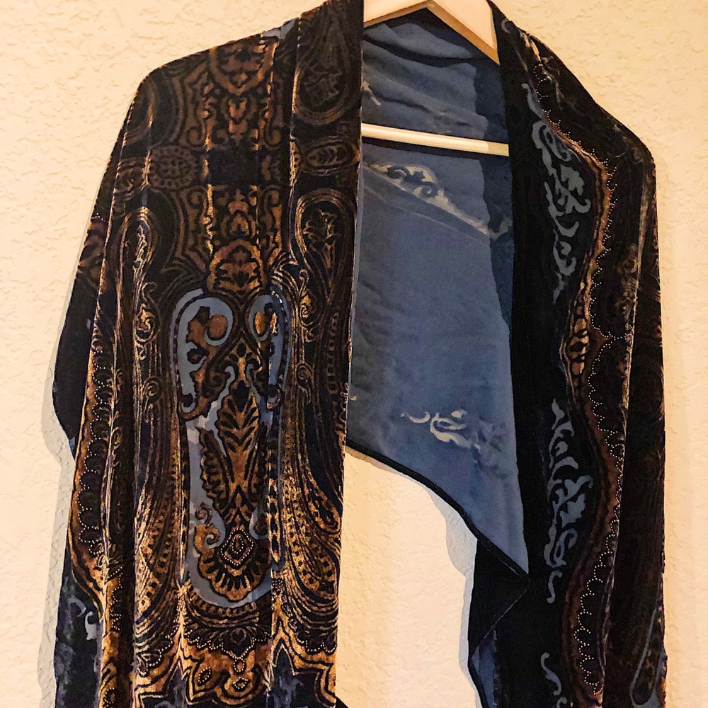 Vintage Silk Velvet Scarf